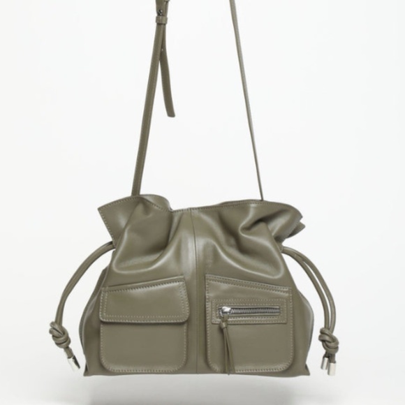 Walter Baker Easton Leather Crossbody Clutch in Army Green - NEW w/tags